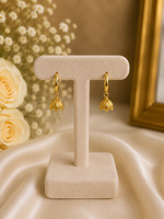 Micro Collection Gold Plated Jhumka Earrings Lotus
