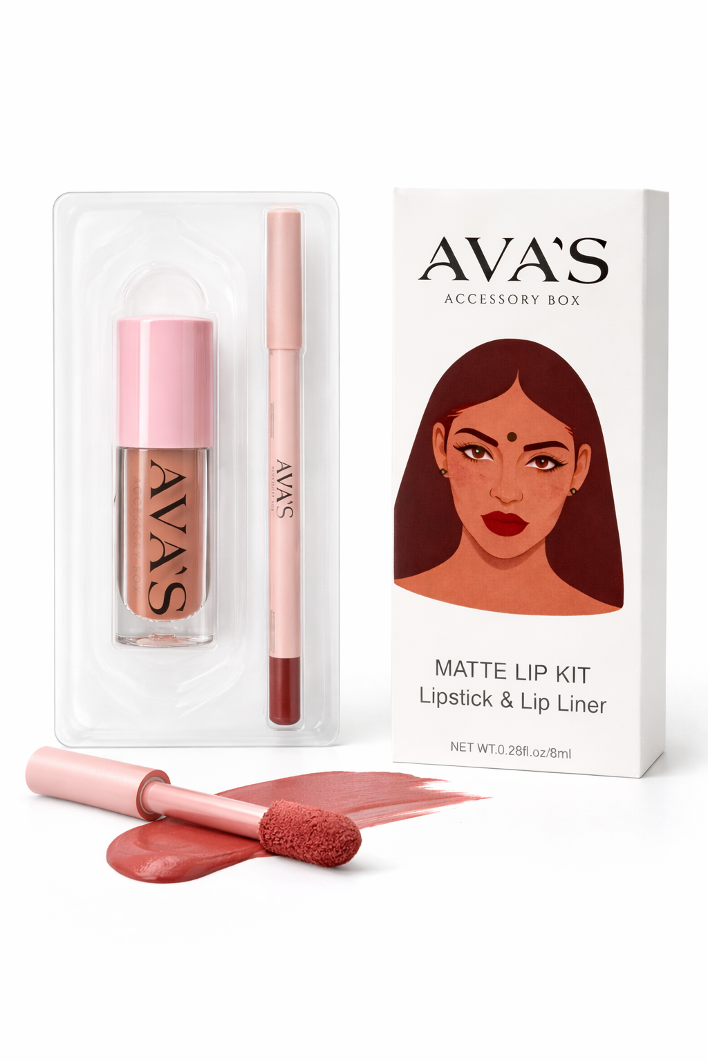 Soft Rose Lip Kit Duo Matte Lipstick & Lip Liner