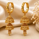 Gold plated Collection Jhumka Earring Stack