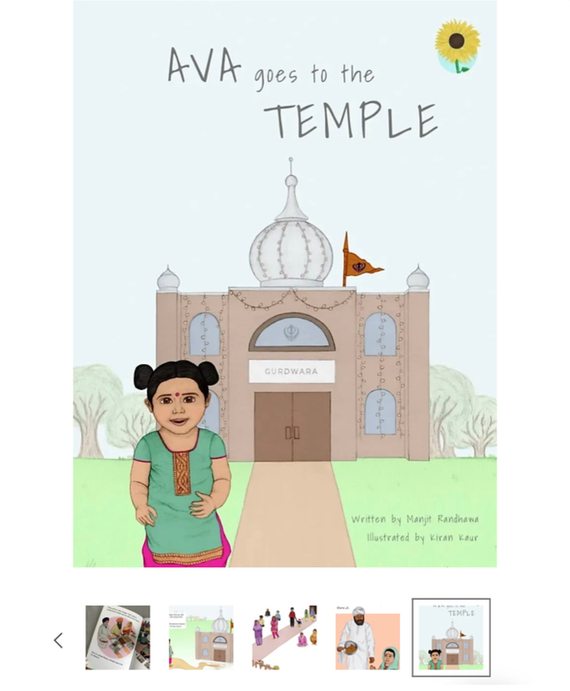 'Ava Goes To The Temple' Childrens Gurdwara Educational Book