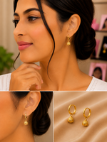 Micro Collection Gold Plated Jhumka Earrings Lotus