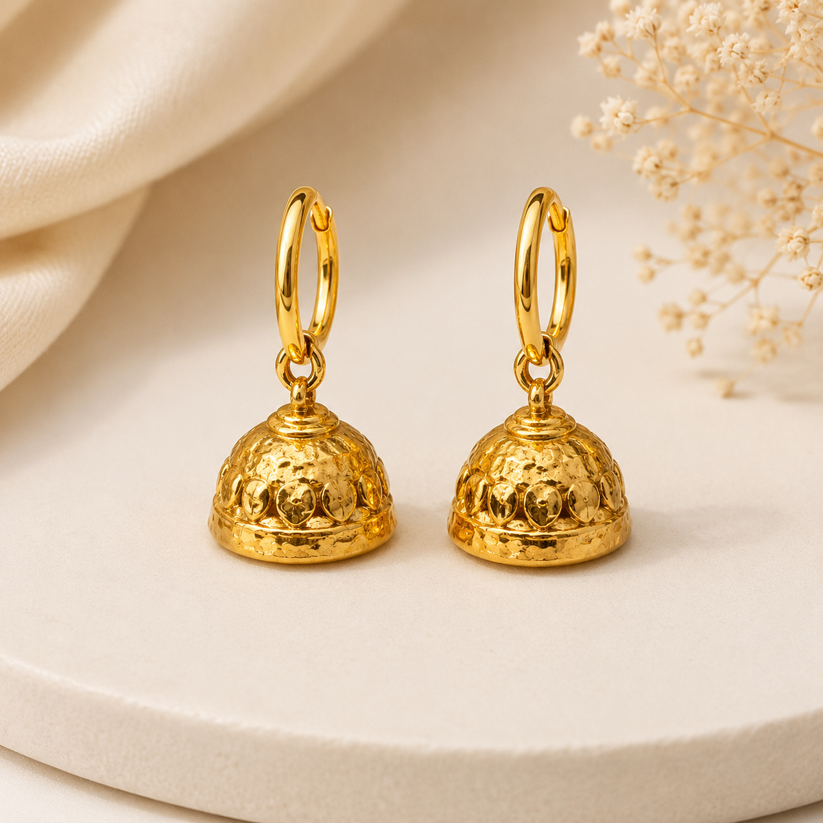 Micro Collection Gold Plated Jhumka Earring Mau