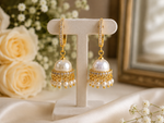 Micro Collection Gold Plated Jhumka Earrings Pearl