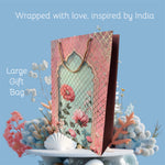 Gift Bag with Gold Strings Flower Design