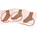 Red 1 x Silver Anklet Women's Indian Fashion Accessories