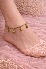 Zoya Antique Gold Bell Payal | Anklet Set | Indian Anklet | Bridal Payal 682 - 50