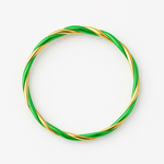 Green Spiral Gold Nose ring for pierced and non pierced nose