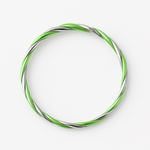 Green Spiral Silver Nose Ring for pierced and non pierced nose