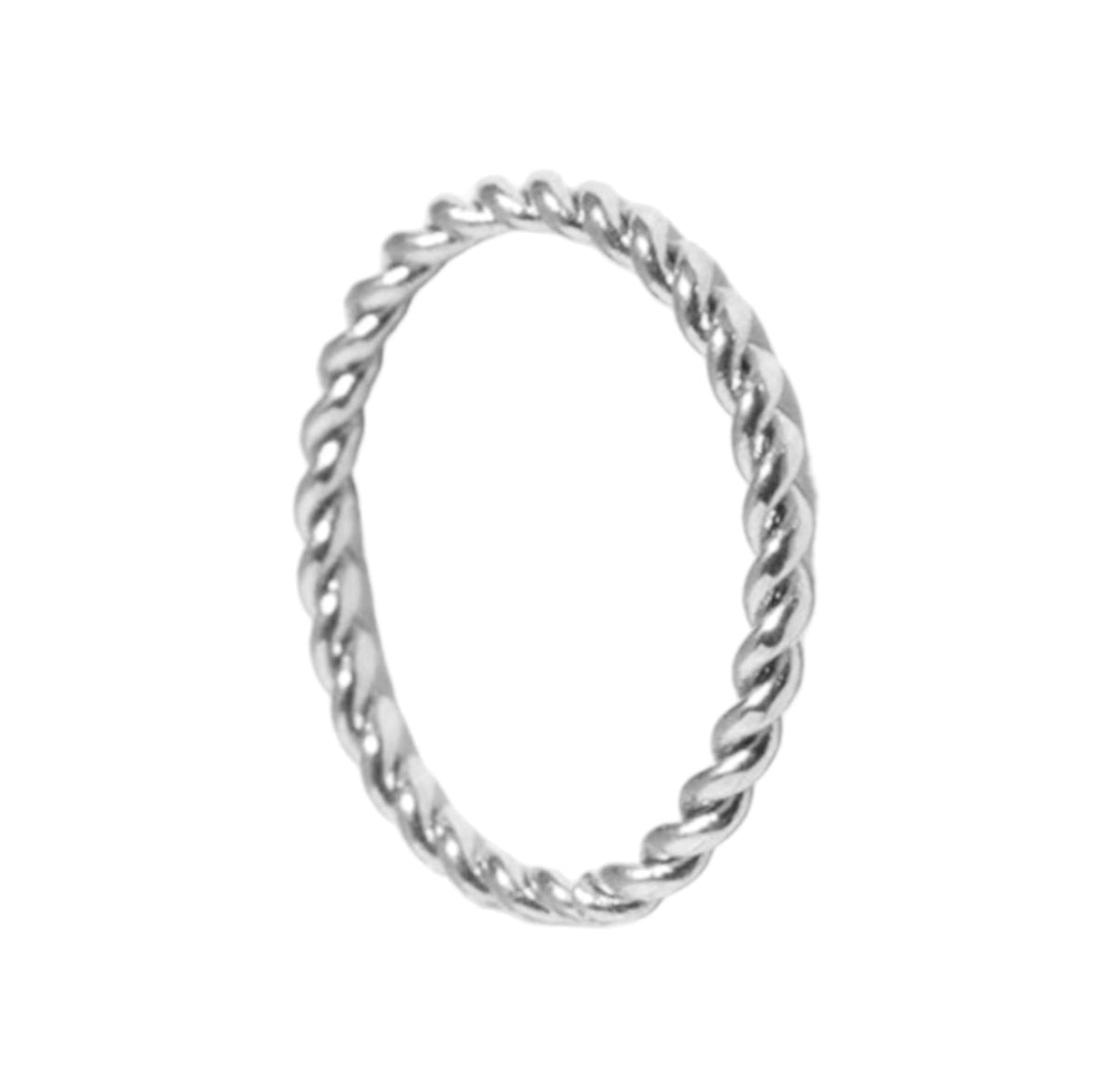 Spiral Silver Nose Ring for pierced & non pierced nose