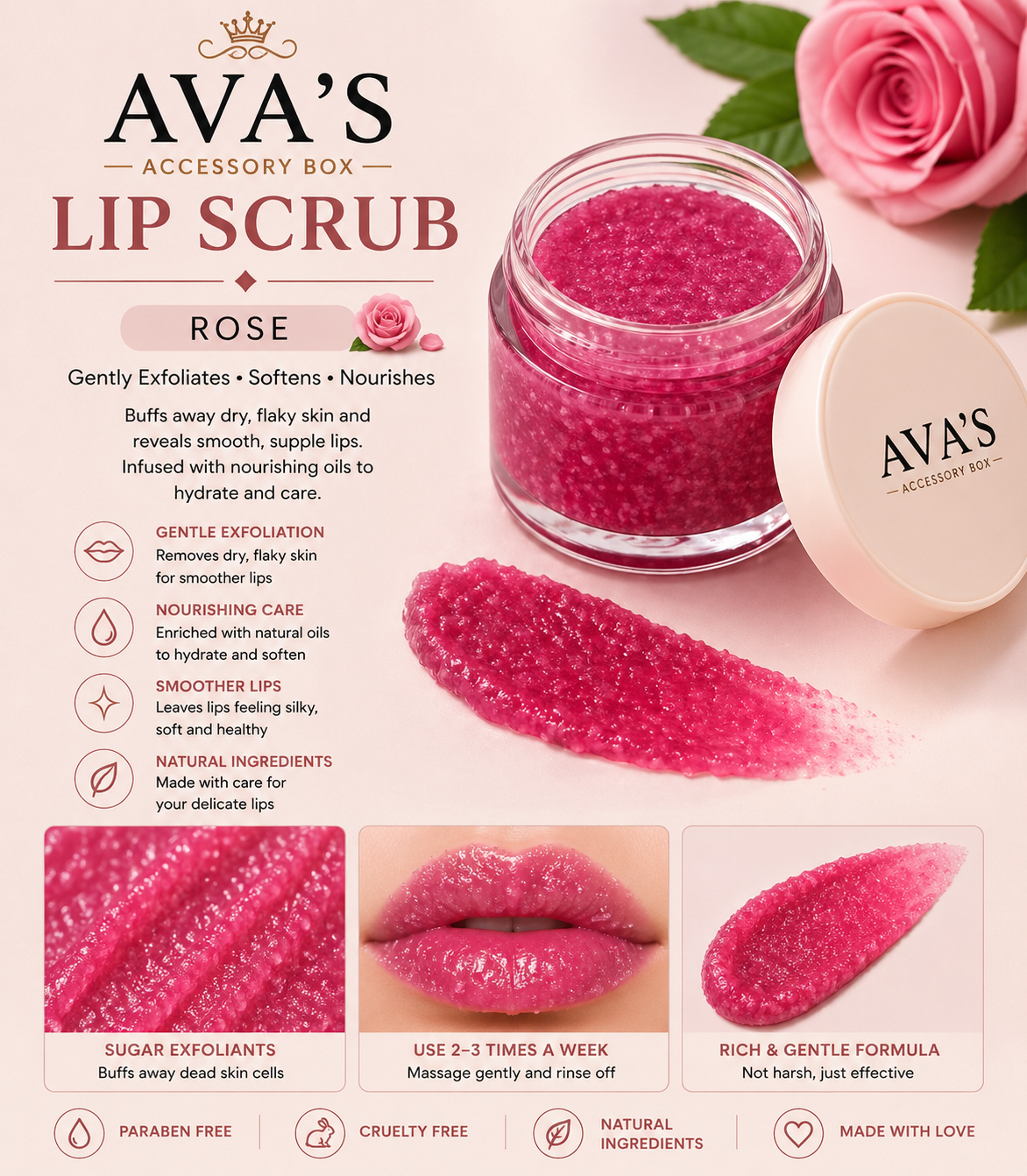 Lip Scrub Rose