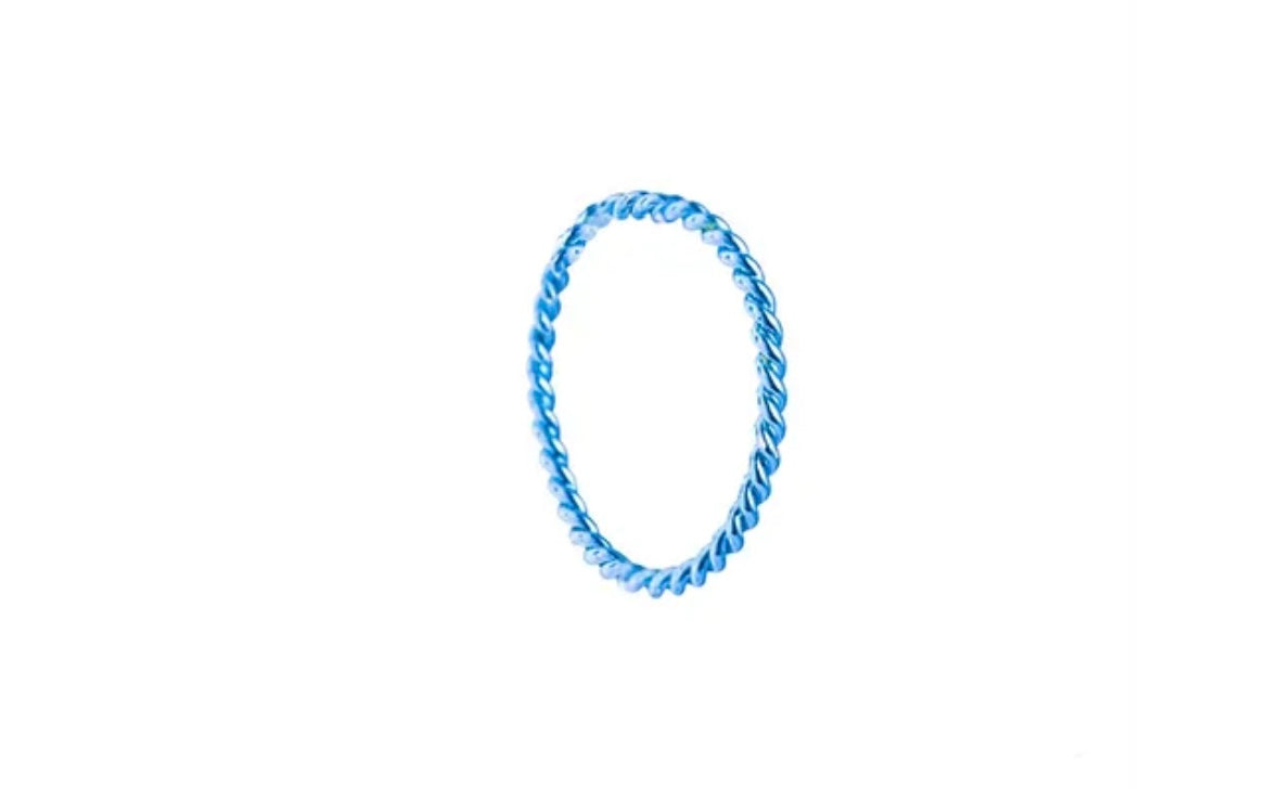 Spiral Neon Blue Nose Ring For Pierced And Non Pierced Nose