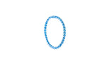 Spiral Neon Blue Nose Ring For Pierced And Non Pierced Nose