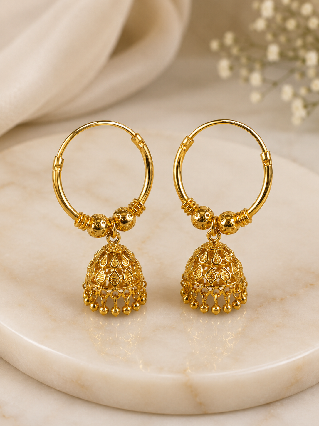 Round Ava’s Hoop Mini Gold Plated Jhumka