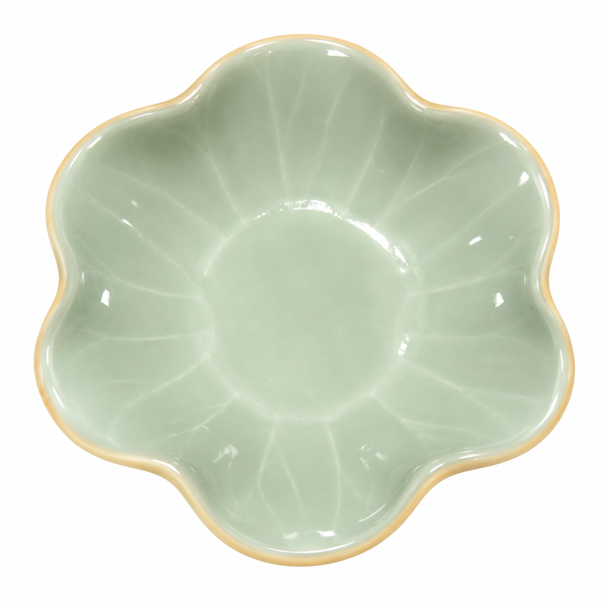 Flower Trinket Dish Soft Green