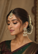 Earring Tikka Set White