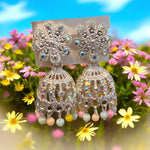 Jhumka Earrings Light Weight Womens Jewellery - rainbow