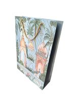 Gift Bag with Gold Strings Tropical Design