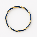 Blue Spiral Gold Nose ring for pierced and non pierced nose