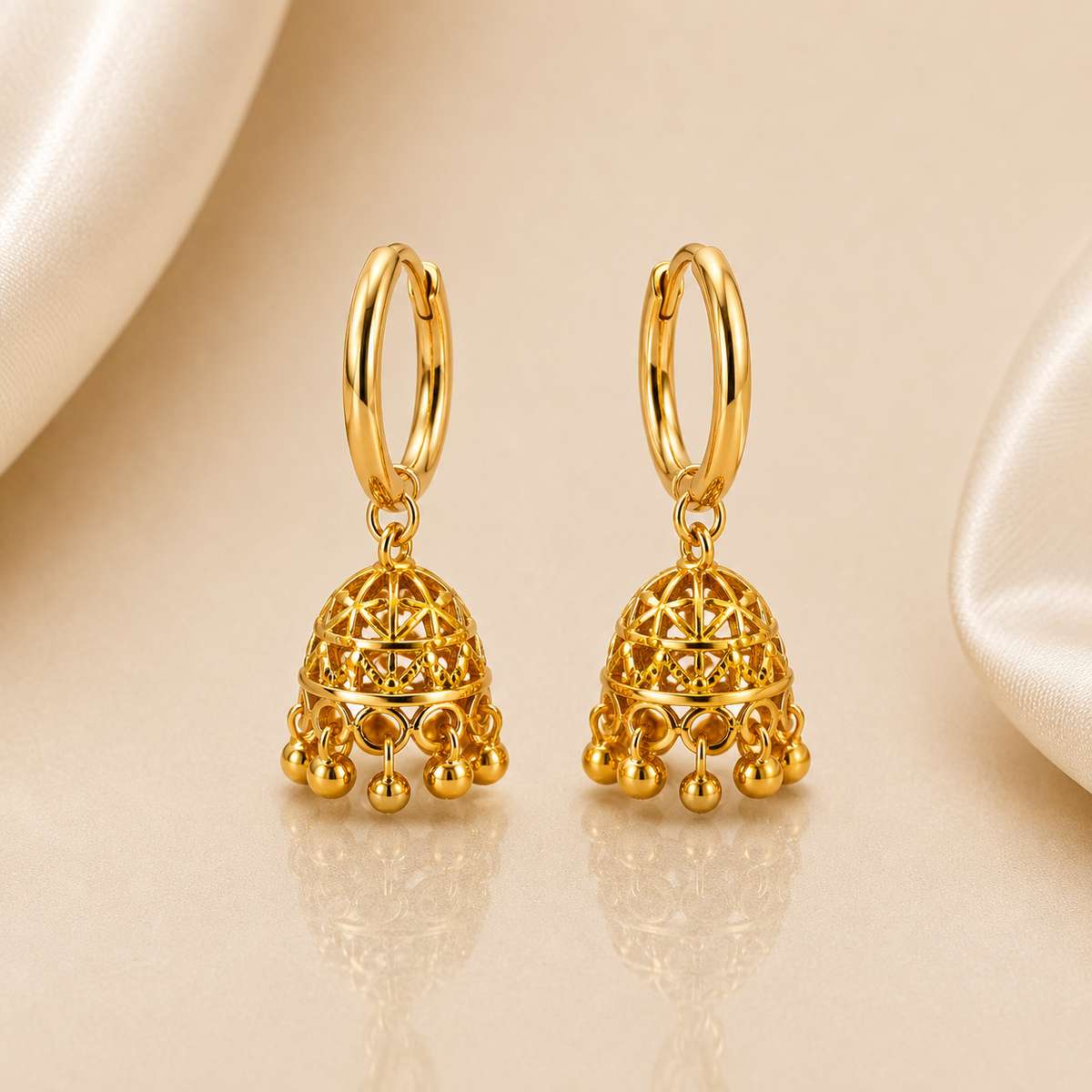 Micro Collection Gold Plated Jhumka Earrings Lucknow