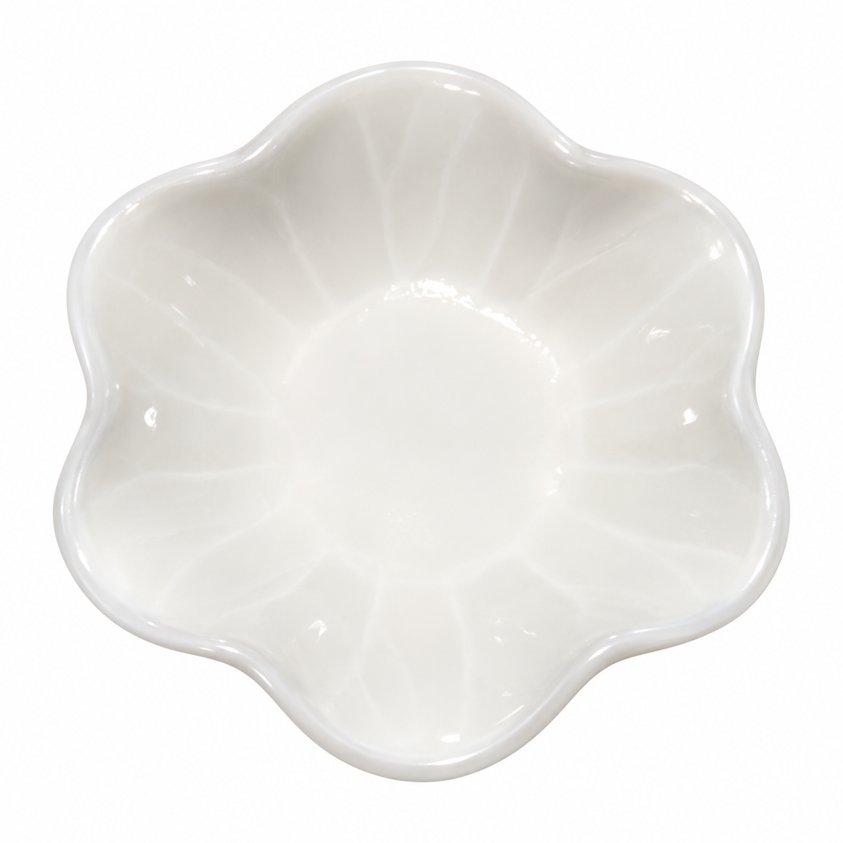 Flower Trinket Dish White