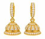 Sparkling Wide Gold Plated Collection Jhumka Earring