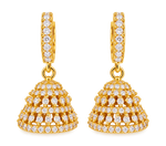 Diamonte Gold Plated Collection Jhumka Earring
