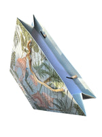 Gift Bag with Gold Strings Tropical Design