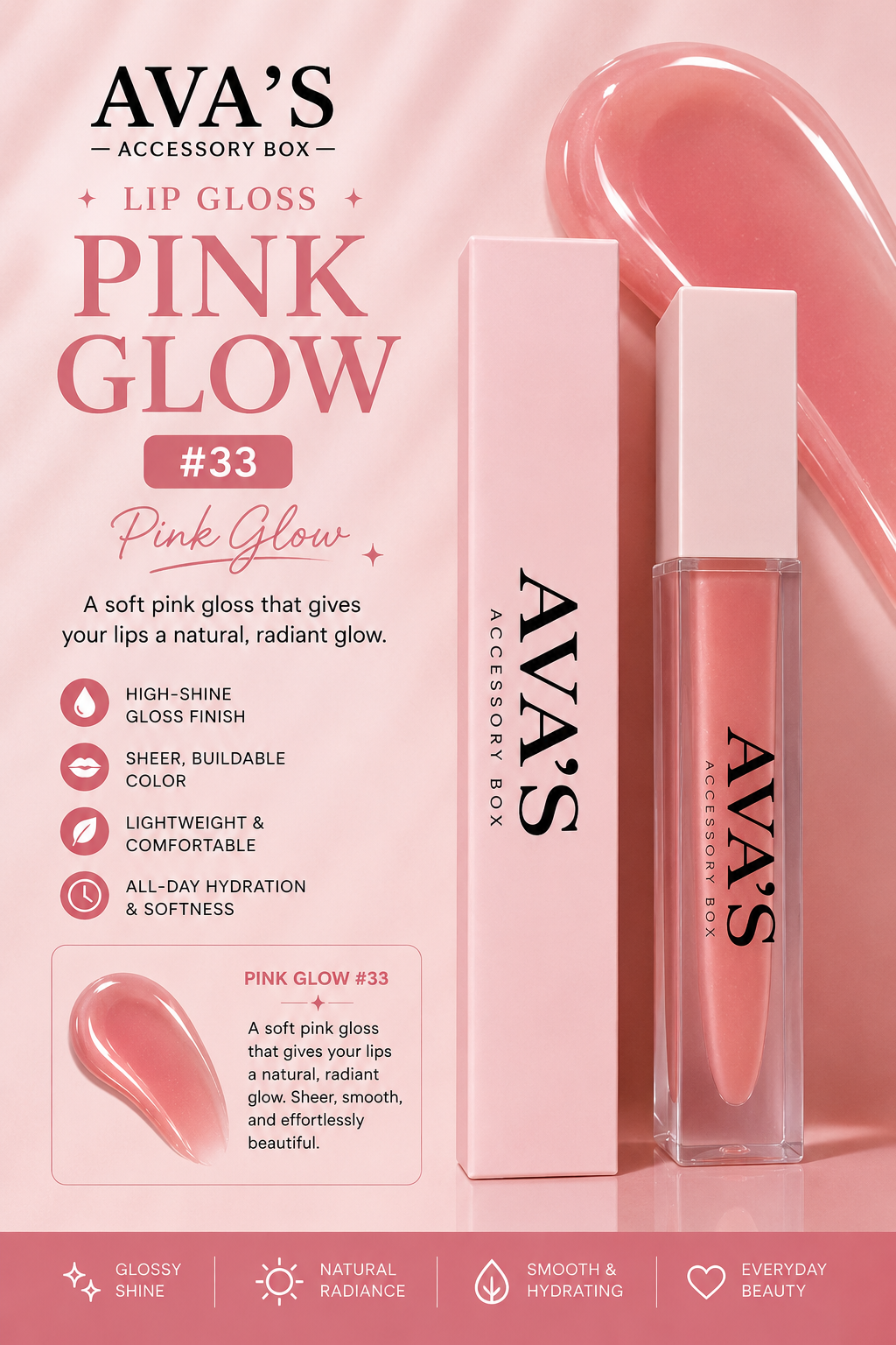 The Pink Glow Lip Gloss Collection #33