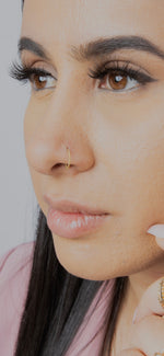 Spiral Gold Nose ring for pierced and non pierced nose