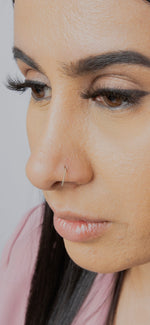 Spiral Silver Nose Ring for pierced & non pierced nose