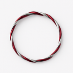Candy Cane Red Spiral Silver Nose Ring for pierced and non pierced nose