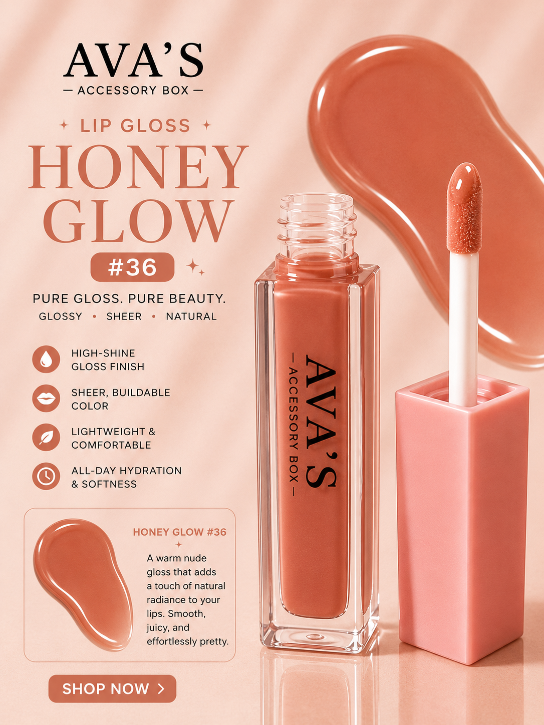 Lip Gloss Honey Glow #36
