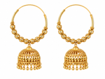 Gold Plated Collection Jhumka Earrings Large Hoop Dangle New
