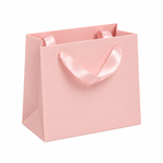 Blush Pink Gift Bag with Satin Ribbon Handles Large Small