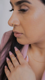 Pattern Dangle Nose Ring for pierced nose