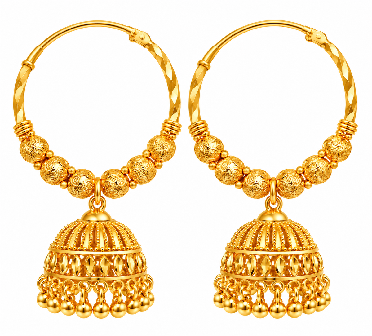 Tara Small Gold plated Collection Jhumka Earrings