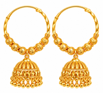 Tara Small Gold plated Collection Jhumka Earrings