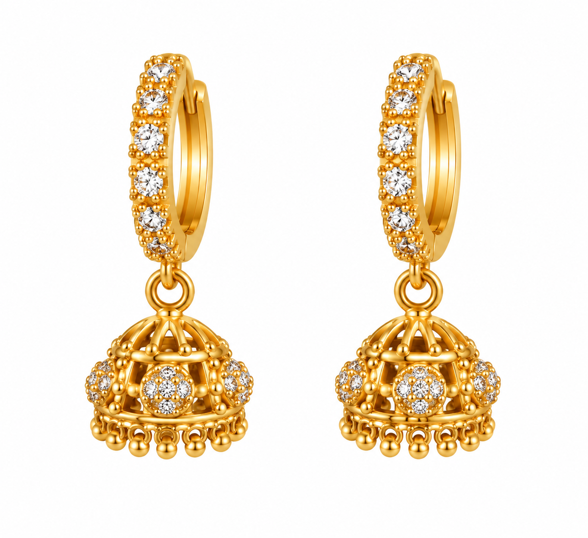 Micro Collection Jhumka Earring Orange