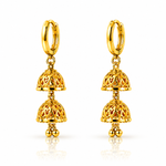 Jai Micro Collection Gold-Plated Jhumka Earring Double Dome