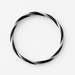 Black Spiral Silver Nose Ring for pierced and non pierced nose