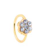 Gold Flower Nose Ring for pierced and non pierced nose