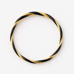 Black Spiral Gold Nose ring for pierced and non pierced nose