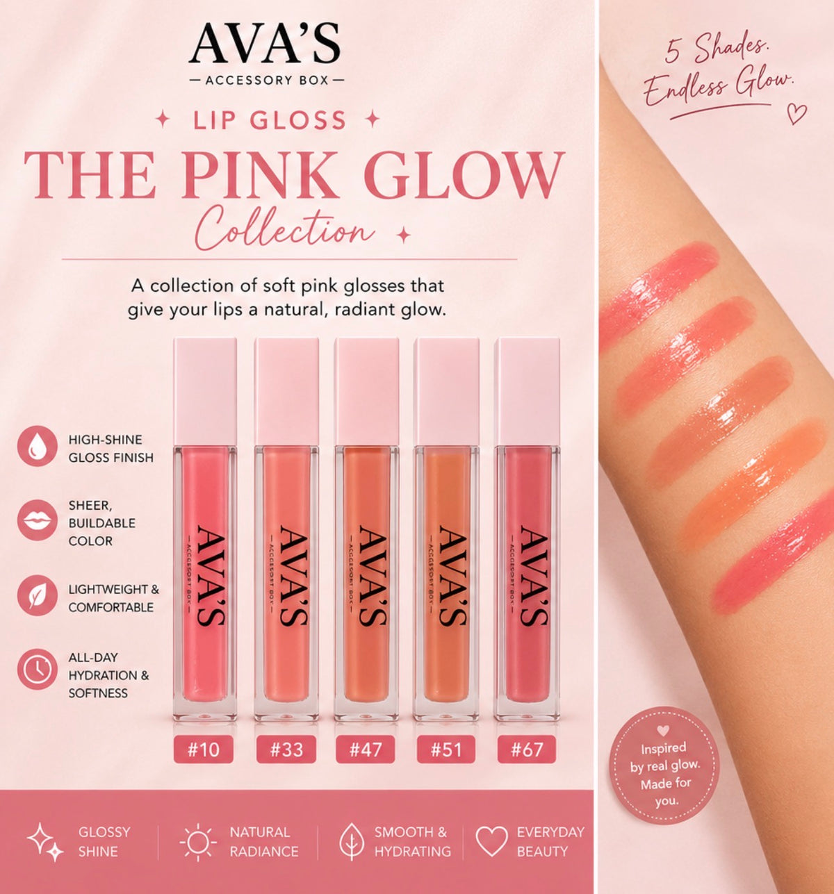 The Pink Glow Lip Gloss Collection #33