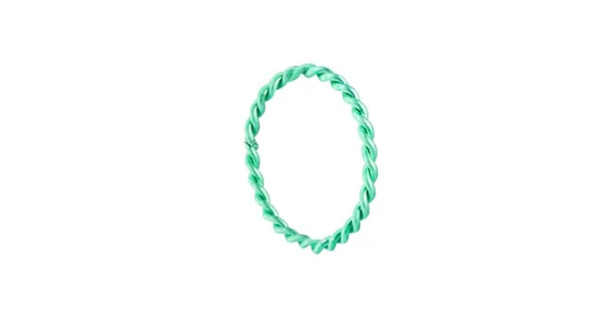 Spiral Neon Green Nose Ring For Pierced And Non Pierced Nose