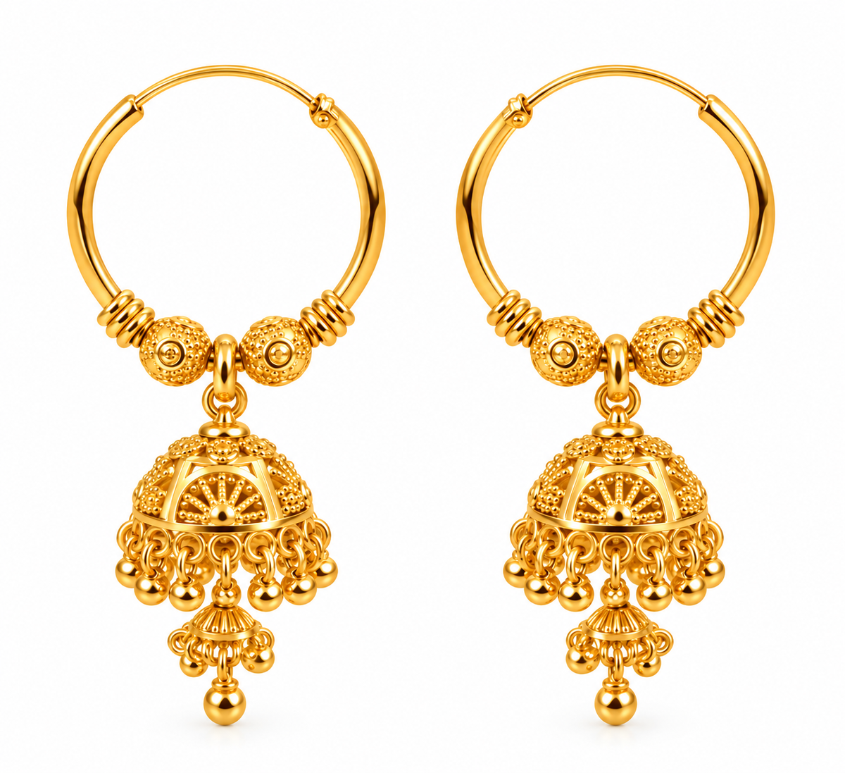 Zora Gold plated Collection Jhumka Earrings