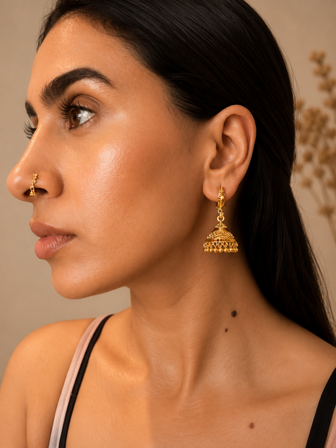 Meera Gold Plated Jhumka