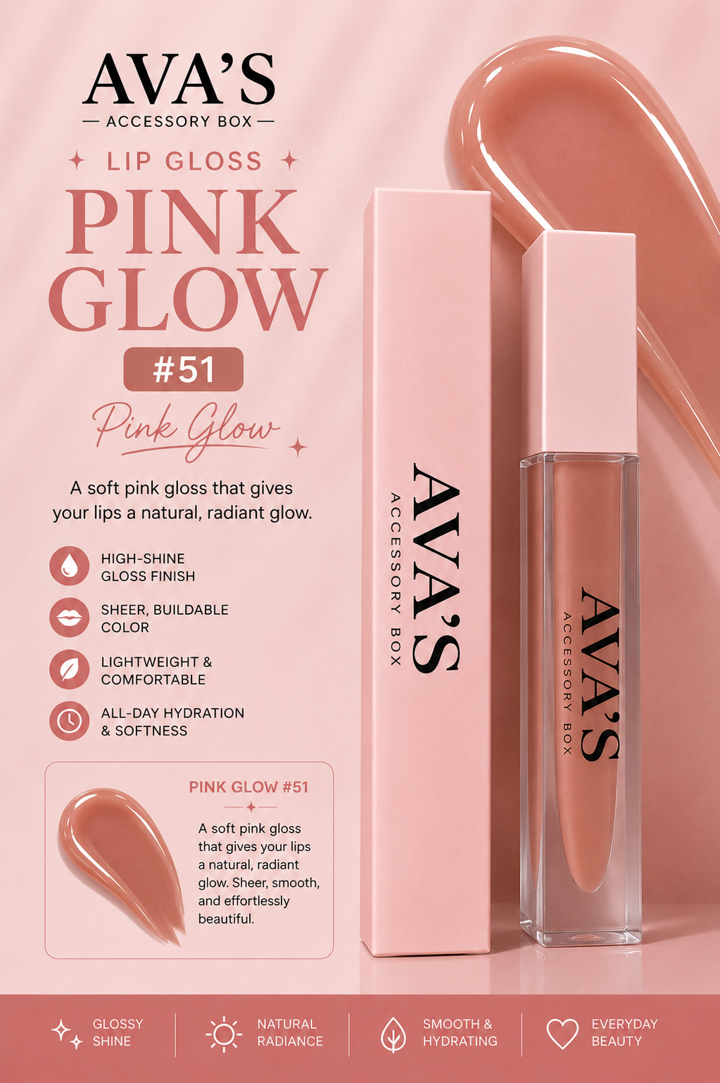 The Pink Glow Lip Gloss Collection #51