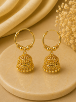 Yara Gold Hoop Earrings Jhumka
