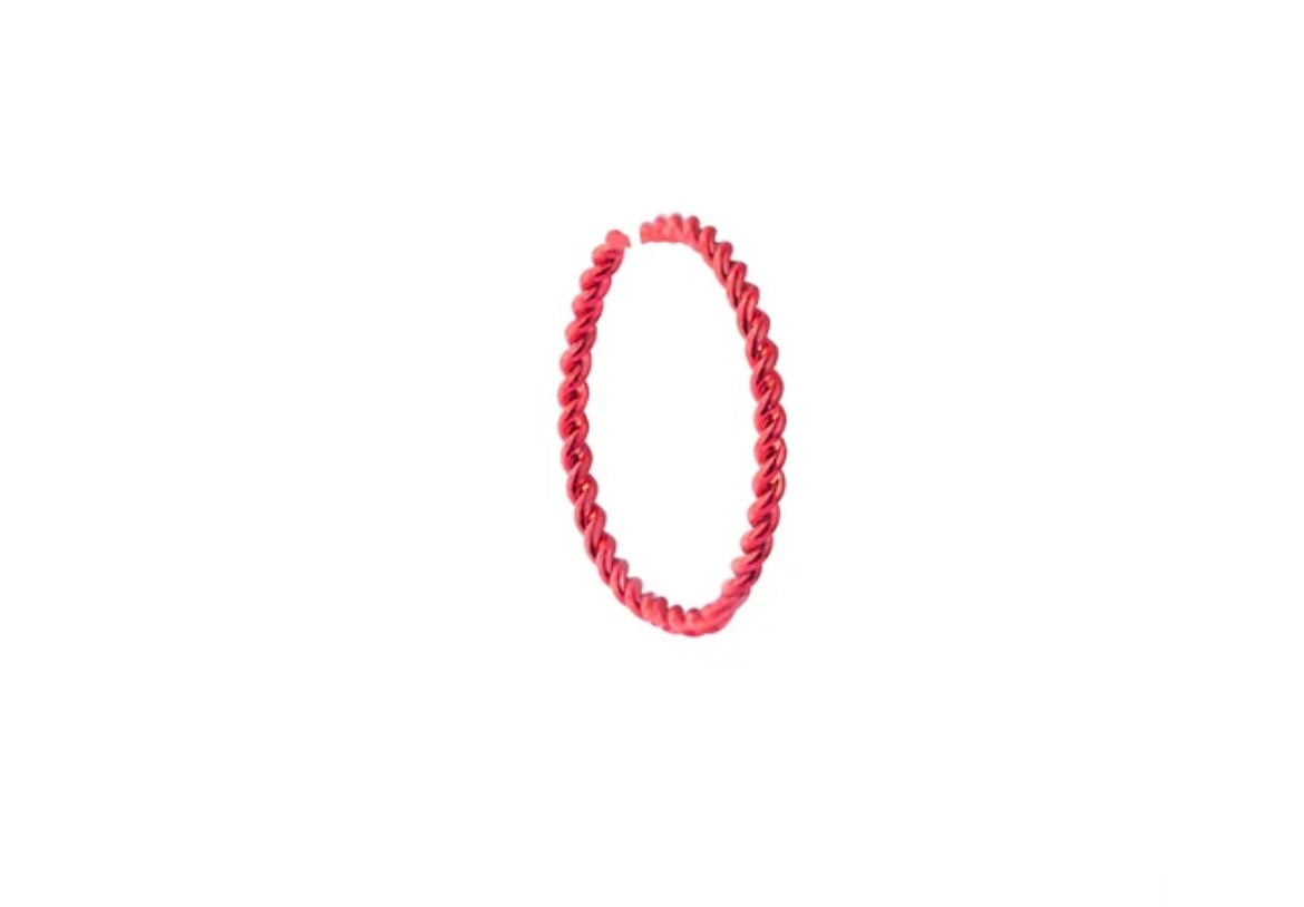 Spiral Neon Red Nose Ring For Pierced And Non Pierced Nose