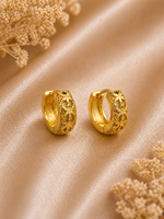 Maya Round Gold Hoop Earrings